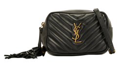 YSL Lou Belt Bag, Leather, Black, DB 2*